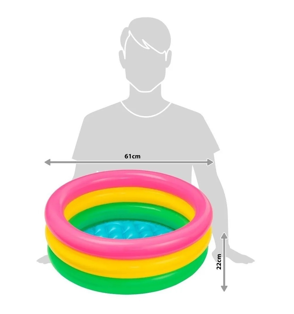 Piscina Bebe Tricolor Inflable Intex 61